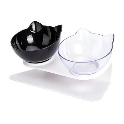 China Sustainable Manufacturer Transparent Double Cat Bowl for sale