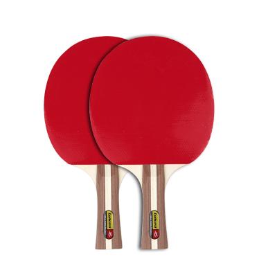 China Poplar Leikesi Ping Pong Racket Table Tennis Paddle 5 Layers Wooden Indoor Practicing Horizontal Handle Professional Ping Pong Racket for sale