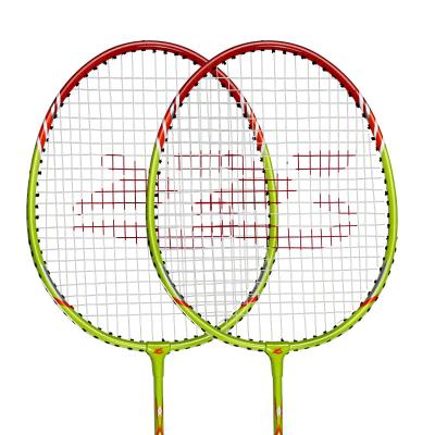 China Eastic & Durable Logo Iron Alloy Badminton Racket Customized Racket Set For Sale Couples Customize Wholesale High Quality for sale