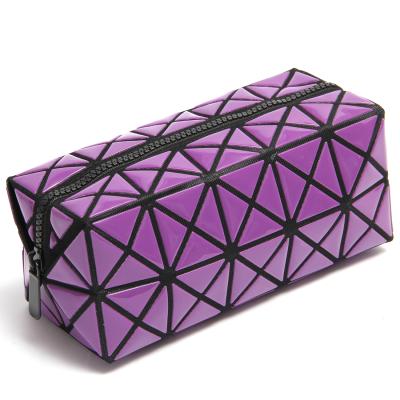 China Lady Wholesale Fashion Geometric Cosmetic Lady Bag Geometric Makeup Bag cstomize OEM Travel Tote Bag for sale