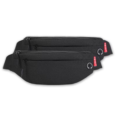 China Men's Water Proof Phone Waist Bag Casual Functional Women's Waist Bag Silver Canvas Fanny Pouch Bag for sale