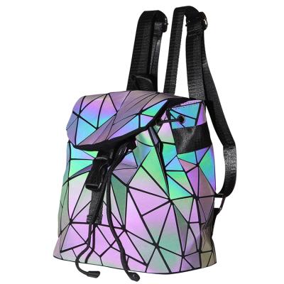 China Raincoat Made In China Ultralight Anti Theft Holographic PU Bags Student Backpacks for sale