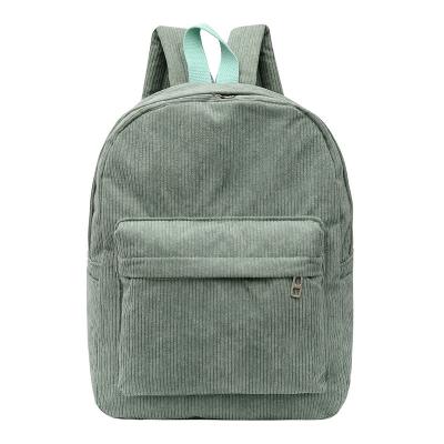 China Waterproof Corduroy Backpack Women Backpack Teenager Girl School Bags Female Backpack Pack for sale