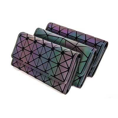 China Factory direct sale anti-theft rhombus colorful square geometric wallet for sale