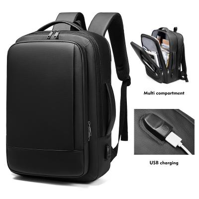 China Bolsa de fábrica de venta caliente con logotipo personalizado USB portátil impermeable al por mayor de hombres bolsa portátil de 15.6 pulgadas de viaje mochila portátil escolar en venta