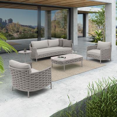 China New Seam Garden Buckle Rattan Rattan Sofa Furniture Of Living Room Cooling Sofa Set Indoor And Outdoor Sofas for sale