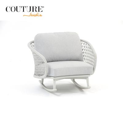 China Rocking Chair Sofa Lounge Suite Living Room Furniture Garden Weave Couch Modern Seam Indoor And Outdoor Sofa for sale