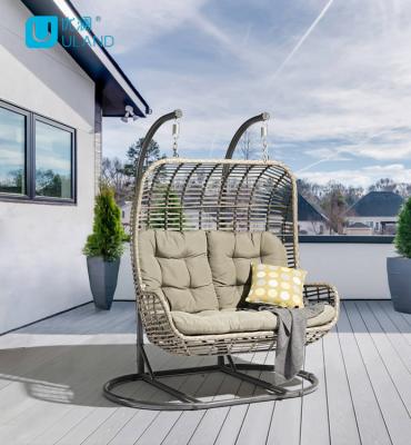 China Guangzhou China Modern Outdoor Furniture Factory Steel Wicker Hanging Chair / Rattan Hanging Chair for sale