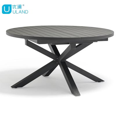 China Uland Modern Cheap Outdoor Table Set Furniture Restaurant Dining Black Table Set for sale