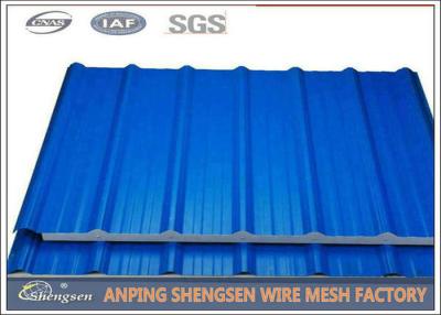 China Multi Color Corrugated Steel Sheets 1.2M Width 5M Length 5 - 7um Bottom Paint for sale