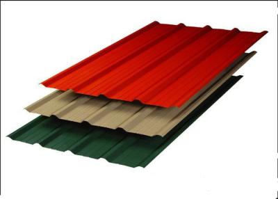 China Aluminum Zinc Corrugated Steel Sheets , Red Corrugated Steel Roof Panel for sale