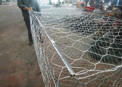 China Woven Hexagonal Wire Mesh Gabion Basket / Gabion Wall Cages 10 - 15 Years Life Time for sale