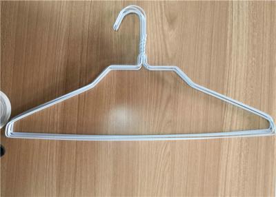 China 18'' 1.9mm Disposable Heavy Gauge Wire Clothes Hangers , Metal Hook Hanger for sale