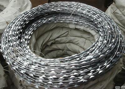 China Grueso galvanizado alambre de púas acordeón de la superficie 0.5m m de la maquinilla de afeitar de la seguridad BTO-22 en venta