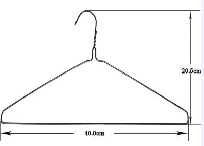 China Standard Powder Coated Hangers White Hot Dipped Galvanized Wire 40.5x20 Cm Size for sale