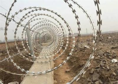 China Metal Razor Concertina Wire , Barbed Wire Security Fence 7kgs Per Roll` for sale