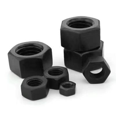 China Popular Retail Size Handan Low Price Fasteners Inch Black Thread Oxide Heavy Industry Products Standard Hex Nut for sale