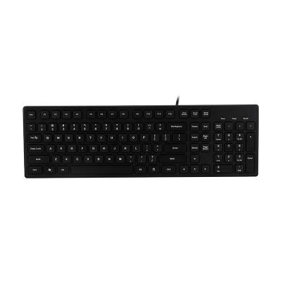 China ABS Amazon Desktop PC Plug-and-Play Plastic Slim Hot Selling Gaming Keyboard USB2.0 Hot Swap Quiet Silent Standard Wired Keyboard for Office and Home for sale