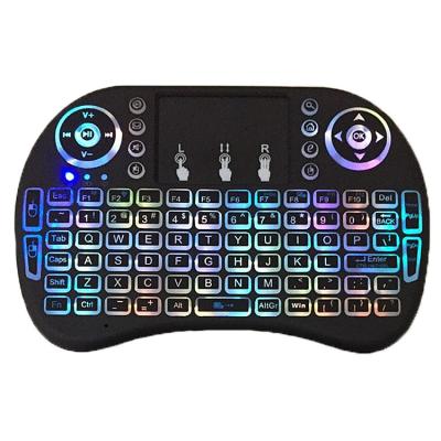 China New Mini Keyboard Air Mouse 3 Wireless Color 2.4g Black Color 2.4g Wireless Usb Box Status Battery Style Unit i8 Android Keyboard for sale