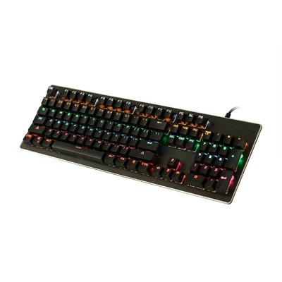 China Hot Selling RGB Standard Mechanical PC Gaming Keyboard 107 Keys High Quality USB 2.0 PC Keyboard Gaming Keypad Wired Player for sale