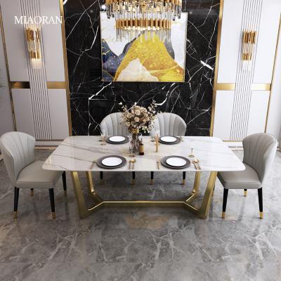 China Modern dining room furniture dining table dining table modern dining room furniture metal dining table and chairs for sale