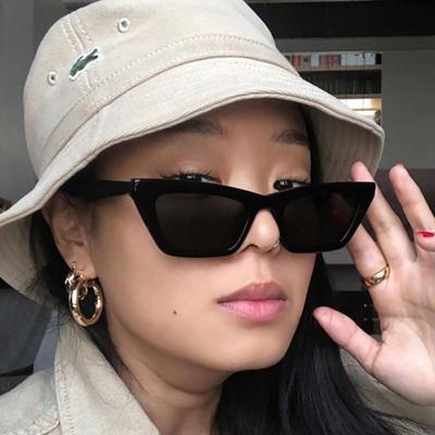 China Outdoor Blind Wild Glasses UV Cat Eye Summer Beach Sunglasses Neutral Sun Small Square Fashionable Women Sunglasses 2023 100% Protection 400 for sale