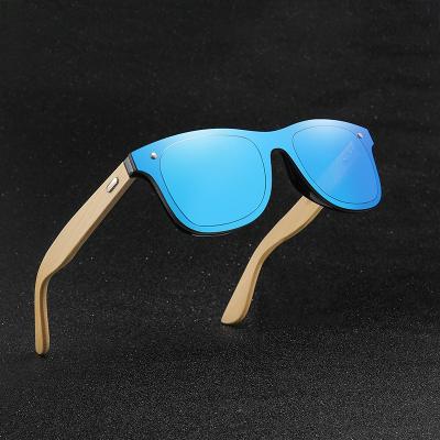 China High Quality 100% UV Protection Wooden Sunglasses Men Women 400 Fit Bamboo Women Men Reflect Sun Glass Handmade Retro for sale