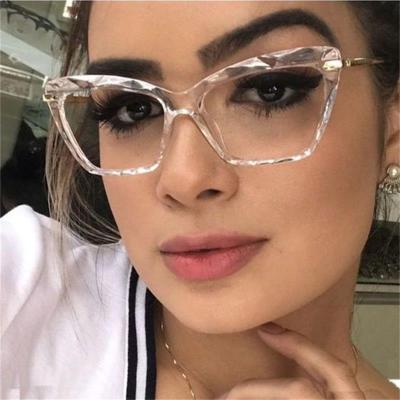 China Retro Lady's Optical Clear Glasses Anti-radiation Computer Glasses Frame Frame Fashion Cat Eye Blue Light Eye Glasses Frame Men for sale