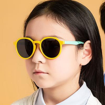 China 100% UV Protection Kids Sunglasses 400 Polarized Soft UV Protection Silicone Frame Baby Glasses Boys Girls Sunglasses For 3-12 Years for sale