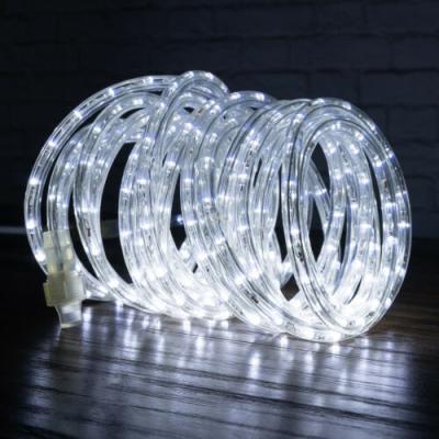 China String Type 360 ​​Glow Round LED Rope Light 2 Wires 36leds Cable Tube For Christmas Party Wedding Holiday Decor Lighting Cool White for sale