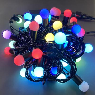 China String Type Color Changing Multi Color 10m Ball 17.5mm Small Decorative Led String Lights String For Christmas Party Holiday for sale