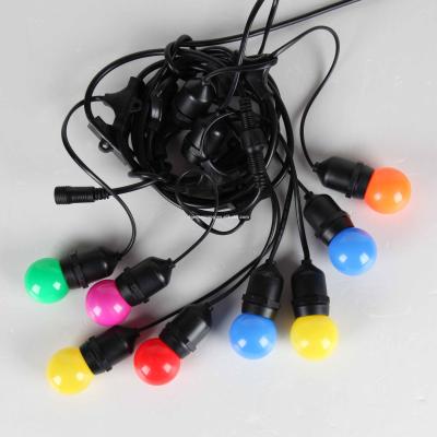 China String Type Waterproof Outdoor IP67 Patio String Light with E27 E26 Bulbs for Party Christmas Xmas Wedding Garden Holiday Decoration for sale