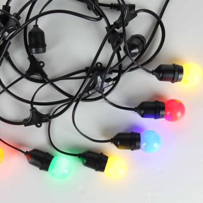 China 12 Volt String Type S14 e26 Commercial Led Green Led Christmas Patio String Lights Waterproof Porch String Lights for sale