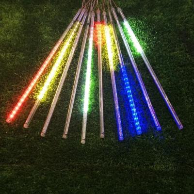 China String Type Outdoor Waterproof Home Multi Garland RGB LED Meteor Shower Strip Tube Falling Rain Fairy Lights Christmas Holiday Decoration for sale