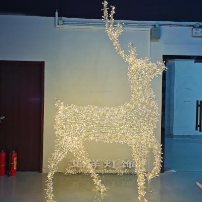 China 2021 IP67 Outdoor Waterproof 3D Pattern Large Deer Pattern Lights Holiday Decorative Pattern Lights Shopping Mall for sale