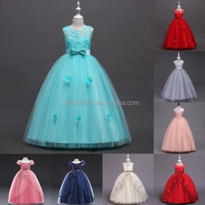 China New Anti-wrinkle girls birthday party short sleeve dress long princess dress Fashion Dress Children elegant sequins wholesale for sale