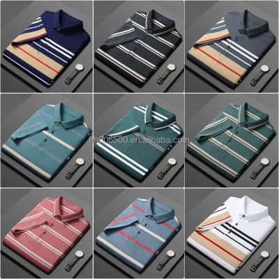 China Anti-Wrinkle Golf Shirt Slim Fit Solid Men's Polo T-Shirt Plus Size Breathable Heavyweight Plus Size Factory Wholesale for sale