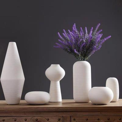 China Wholesale Flower Vase Porcelain Ceramic Vases Ware for Centerpieces Home Ceramic Cabinet Wedding Scenography Desktop White Vase Decor TV for sale