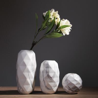 China Creative Minimalist Home Decor Christmas Vases Wedding Marble Ceramic Flower Vase Design Ceramic Wholesale For Home Office for sale