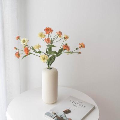 China Ceramic Ware Flower Vases Flower Vase Minimalism Style For Shelf Modern Home Decor Table White Ceramic Vases Dried Bud Vase for sale