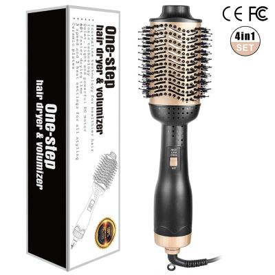 China 1200W Organic Electric Airbrush One Stage Hair Dryer Brush Hair Blower Hot Comb for sale