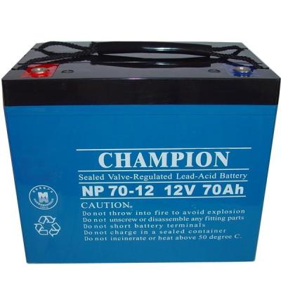 China Champion Lead Acid Battery 12V70AH UPS battery 12V70AH AGM Battery for Telecommunication for sale