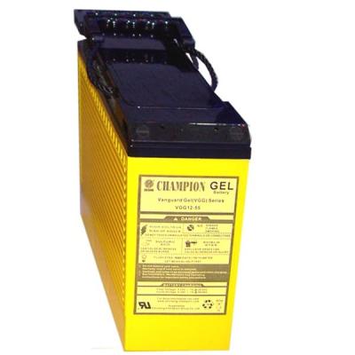 China Champion Gel battery 12V80AH Front Terminal Design 12V125AH Solar Gel battery manufacture for sale