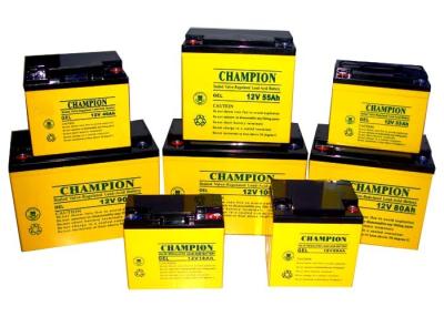 China China Champion Battery  12V NPG Series Lead Acid GEL Battery, Solar Battery, Deep Cycle Battery for sale