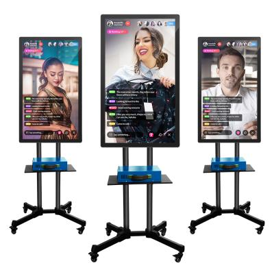 China Live Streaming Broadcast Equipment Intelligent Device Advertising 21.5 32 43 Inch Advertising Shows TikTok Vertical Live Show Screen Interactive Screen Streaming Broadcast Equipment for sale