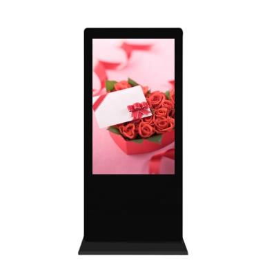 China High Definition 49 55 Inch Indoor Floor Standing LCD Display Advertising Digital Signage Totem Kiosk for sale