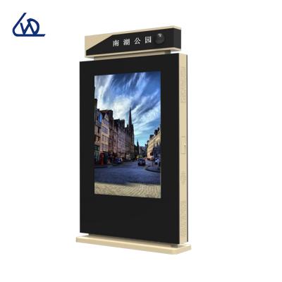 China 55 Inch LCD Outdoor Electronic Outdoor Double Sided Kiosk Booth For Bus Station Information Deployment for sale