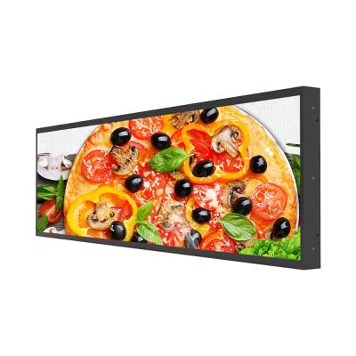 China 43.8 inch indoor digital signage advertising 4K ultra wide display stretched bar lcd screens for mall/shelves/elevator/car for sale