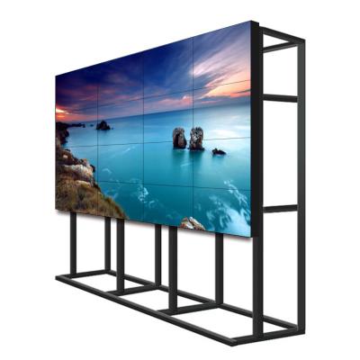 China Indoor 55 Inch 2X2 3X3 FHD CPU Bracket CPU Indoor Monitor Narrow Rack 4K Video Wall Screen Show With Controller for sale