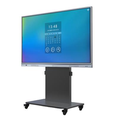 China Education/Training/Office 65 Inch Free Standing Movable With Wheels Teaching Aid Electronic Touch Screen TV Monitor For School Classroom for sale